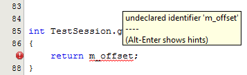 IDE Error Highlighting